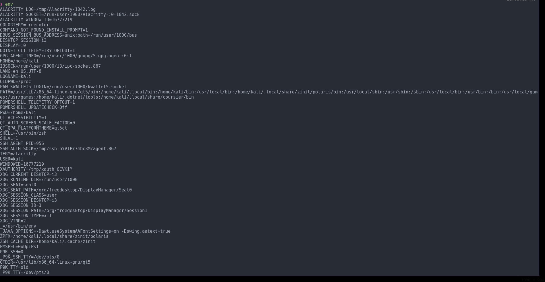 env command